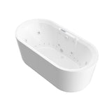 Universal Tubs Pearl 5.6 ft. Center Drain Whirlpool and Air Bath Tub in White (34 x 67 in.)