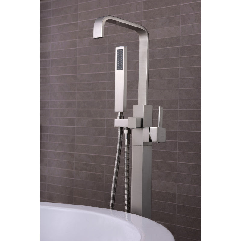 ANZZI Victoria Series Freestanding Bathtub Faucet, 2-Handle with Hand Shower, Valve Included, FS-AZ0031BN (Brushed Nickel)