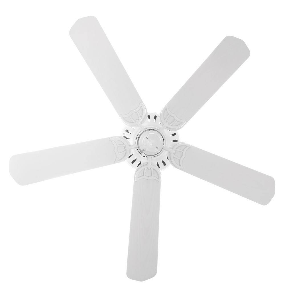Hunter Bridgeport 52-in White Indoor/Outdoor Ceiling Fan, 5-Blade