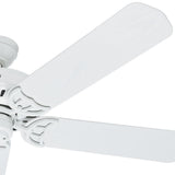 Hunter Bridgeport 52-in White Indoor/Outdoor Ceiling Fan, 5-Blade