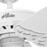 Hunter Bridgeport 52-in White Indoor/Outdoor Ceiling Fan, 5-Blade