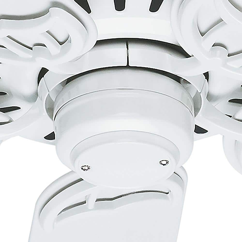 Hunter Bridgeport 52-in White Indoor/Outdoor Ceiling Fan, 5-Blade