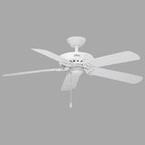 Hunter Bridgeport 52-in White Indoor/Outdoor Ceiling Fan, 5-Blade