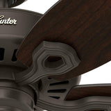 Hunter Builder Elite 52-in New Bronze Indoor/Outdoor Ceiling Fan, 5-Blade, Damp Rated