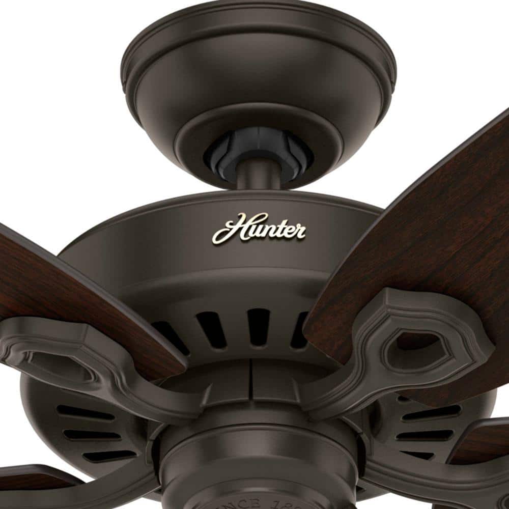 Hunter Builder Elite 52-in New Bronze Indoor/Outdoor Ceiling Fan, 5-Blade, Damp Rated