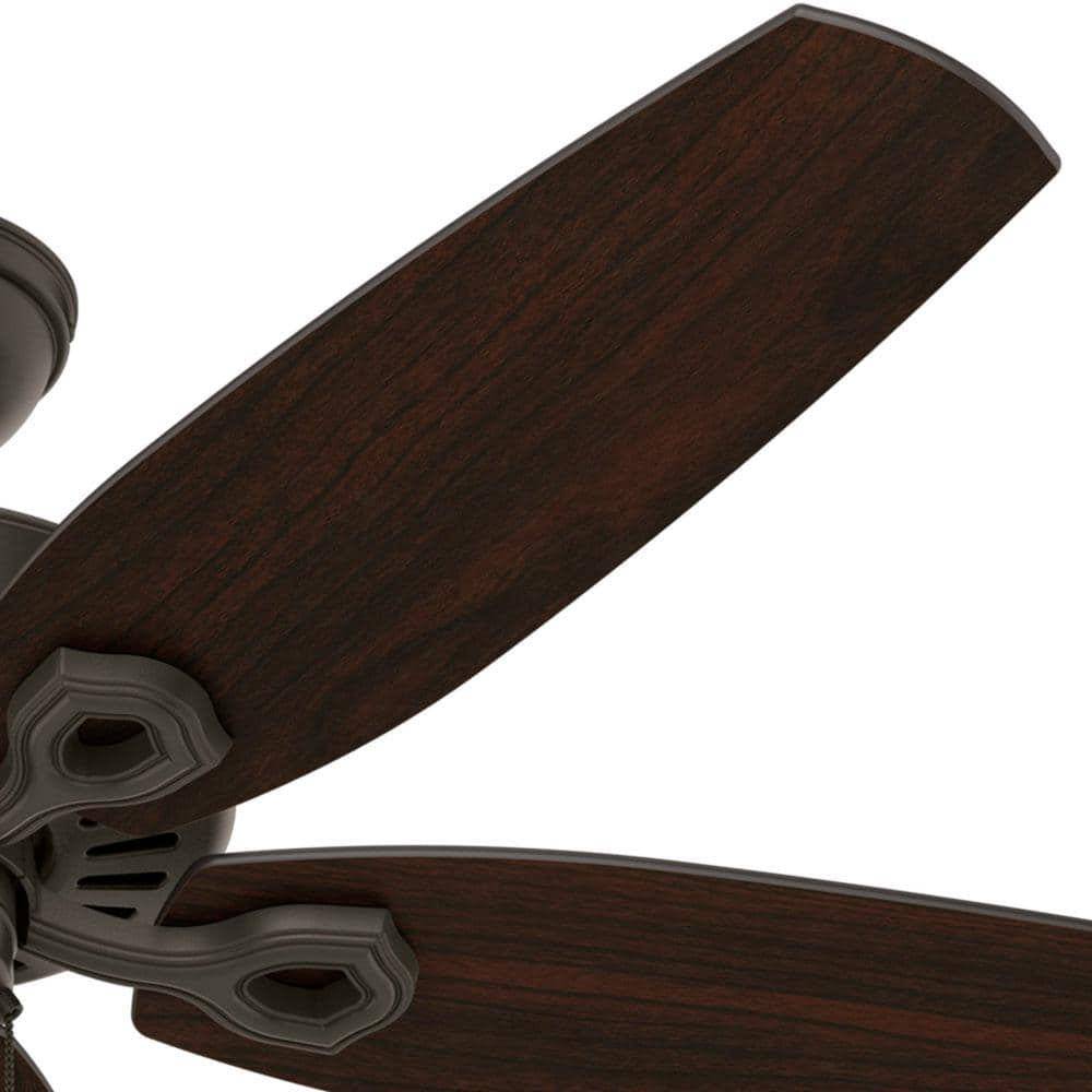 Hunter Builder Elite 52-in New Bronze Indoor/Outdoor Ceiling Fan, 5-Blade, Damp Rated