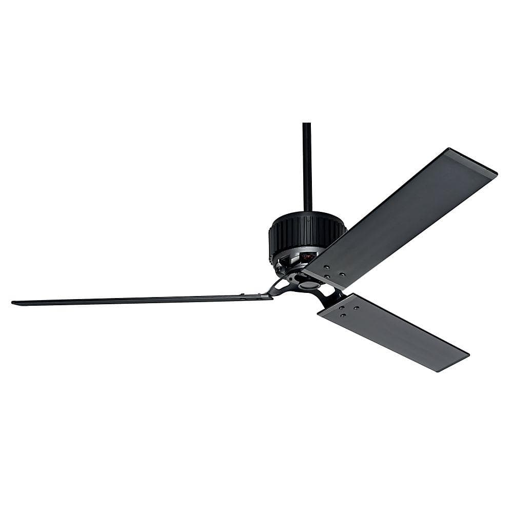 Hunter HFC Industrial 72-in Matte Black Indoor/Outdoor Ceiling Fan with Wall-Mounted Remote, Damp Rated (6-Blade)