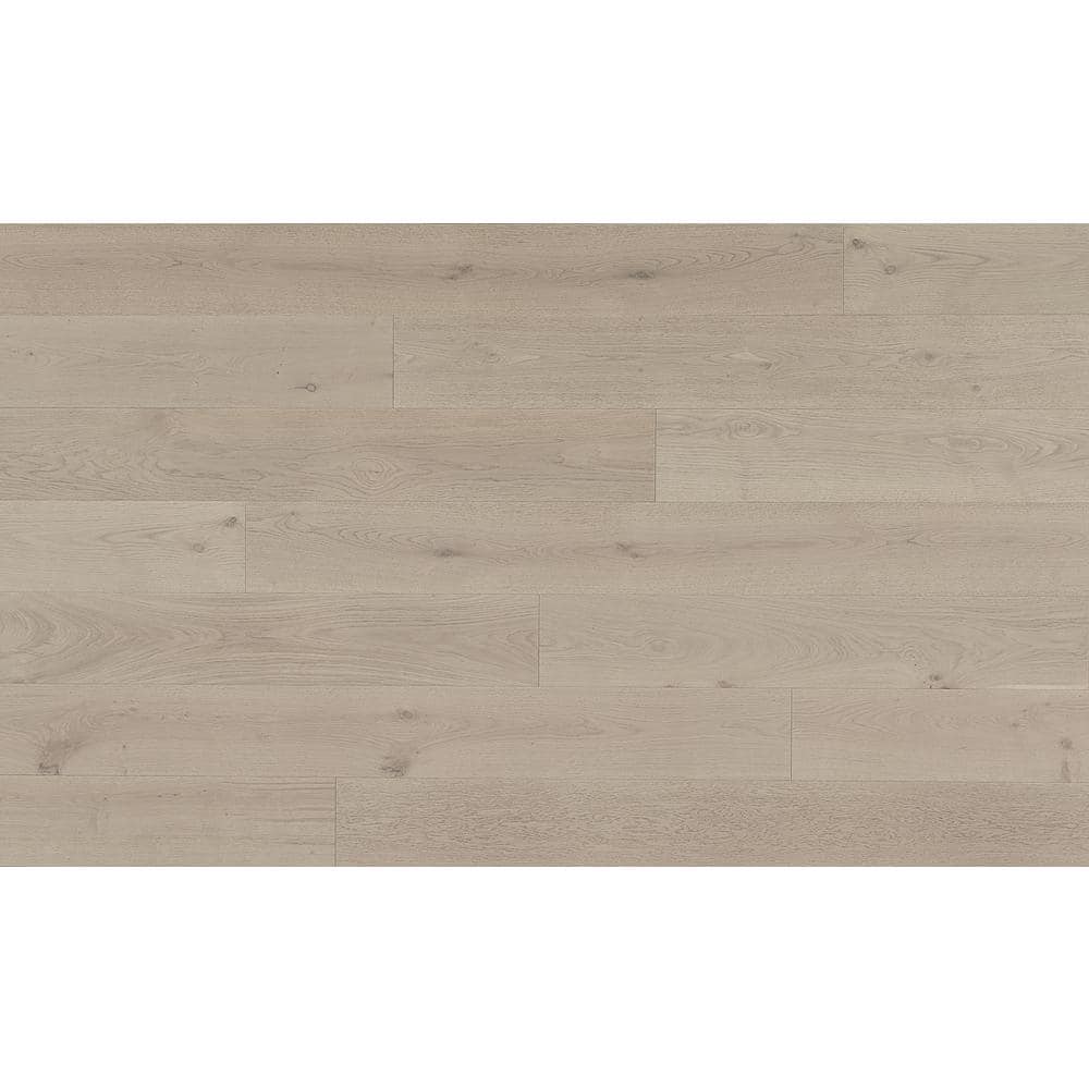 ASPEN FLOORING Ice Caps White Oak 9/16 in. T x 8.66 in. W Tongue and Groove Smooth Engineered Hardwood Flooring (31.25 sqft/case)