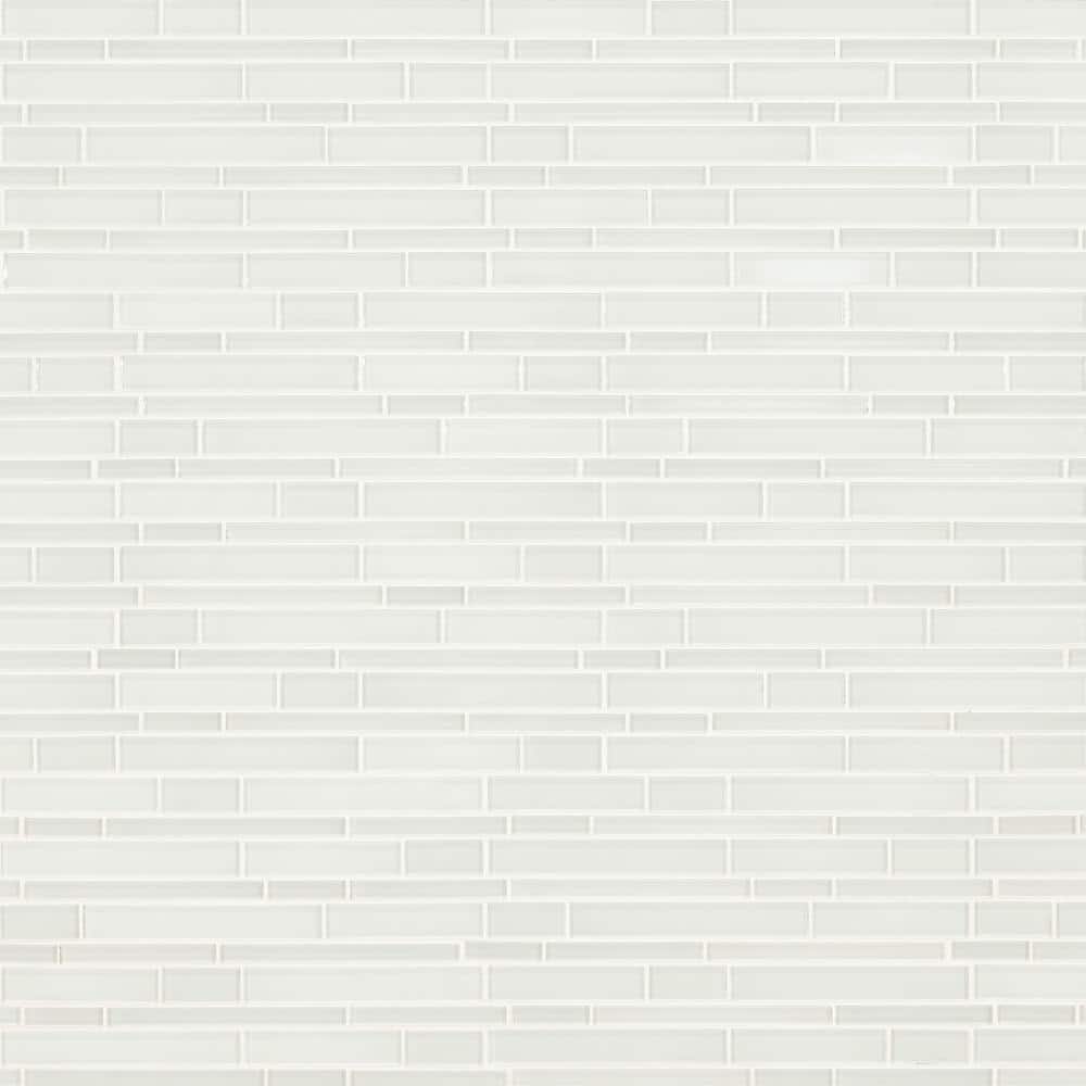 MSI Ice Interlocking 12 in. x 12 in. x 8 mm Glass Mesh-Mounted Mosaic Tile (10 sq. ft./Case)