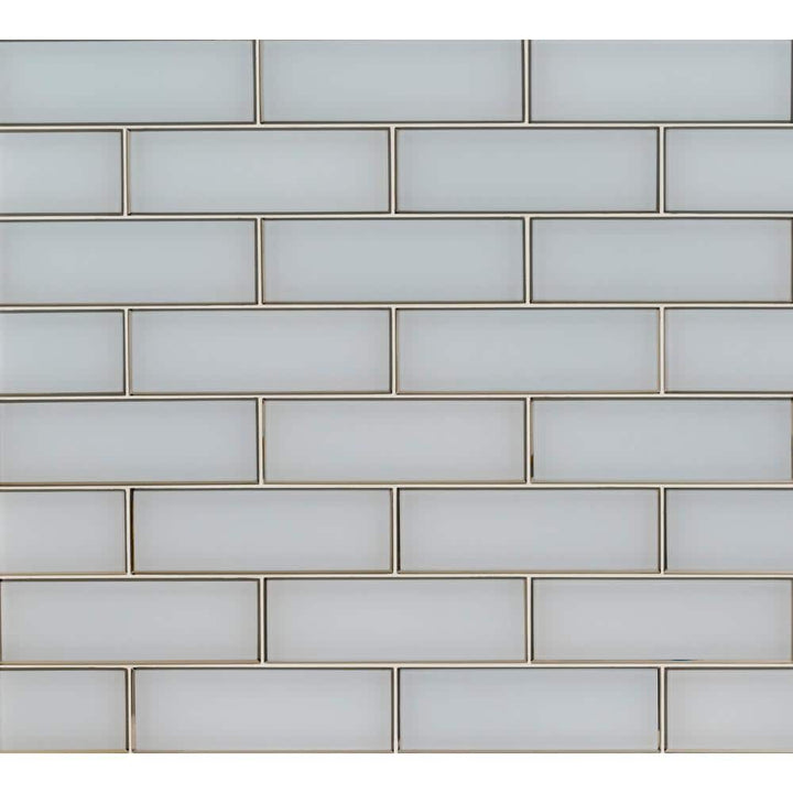 MSI Ice Glossy 4 in. x 12 in. Glass White Subway Tile (2 sq. ft. / Case)