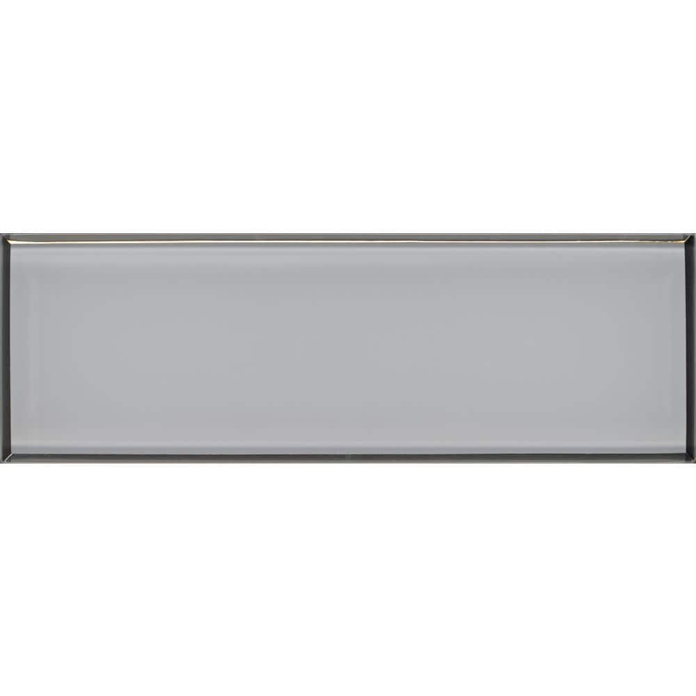 MSI Ice Glossy 4 in. x 12 in. Glass White Subway Tile (2 sq. ft. / Case)