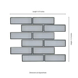 MSI Ice Bevel Subway 11.73 in. x 11.73 in. x 8 mm Glass Blend Mesh-Mounted Mosaic Tile (9.6 sq. ft. / Case)