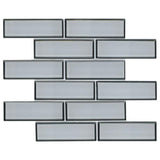 MSI Ice Bevel Subway 11.73 in. x 11.73 in. x 8 mm Glass Blend Mesh-Mounted Mosaic Tile (9.6 sq. ft. / Case)