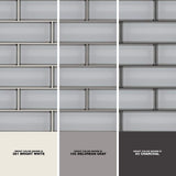 MSI Ice Bevel Subway 11.73 in. x 11.73 in. x 8 mm Glass Blend Mesh-Mounted Mosaic Tile (9.6 sq. ft. / Case)