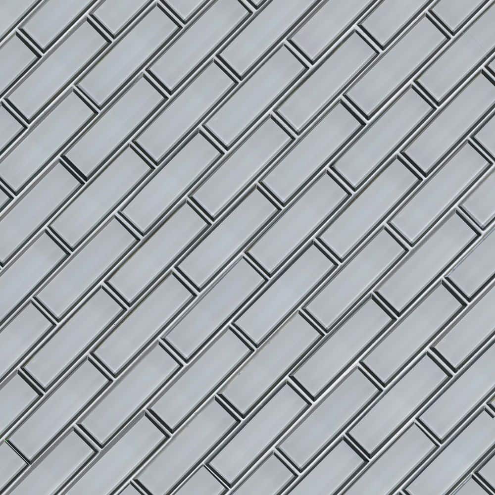 MSI Ice Bevel Subway 11.73 in. x 11.73 in. x 8 mm Glass Blend Mesh-Mounted Mosaic Tile (9.6 sq. ft. / Case)