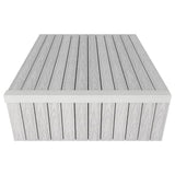 NewTechWood 1/6 ft. x 3 ft. Quick Deck Composite Deck Tile Stair Trim in Icelandic Smoke White 2-Pieces Per Box