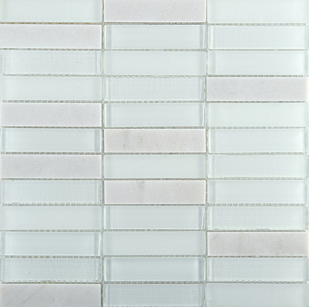Emser Illumina Flare Stone & Glass Border Mosaic Tile, 11-Pack (12-in x 12-in Sheets)