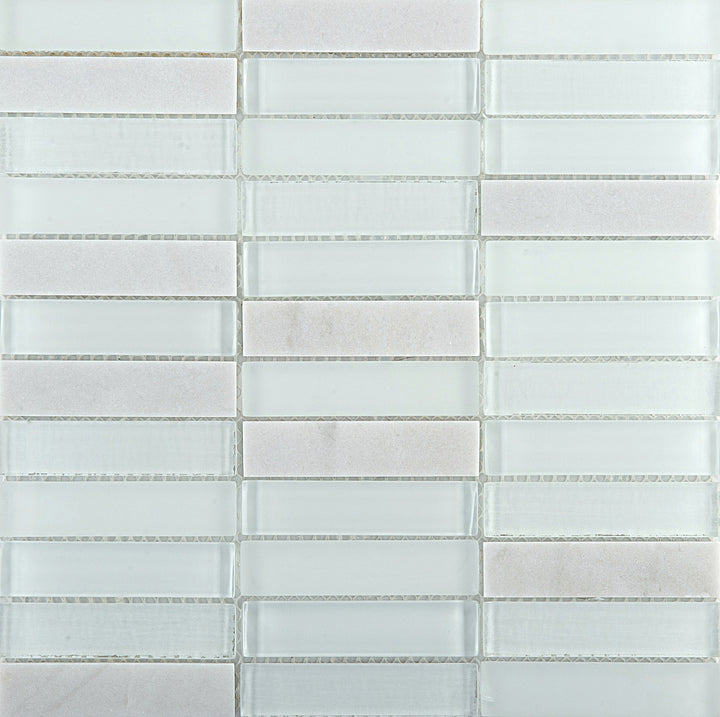 Emser Illumina Flare Stone & Glass Border Mosaic Tile, 11-Pack (12-in x 12-in Sheets)