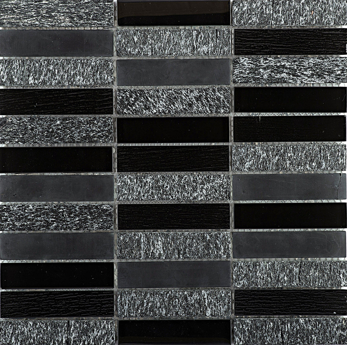 Emser Illumina Flare Stone & Glass Border Mosaic Tile, 11-Pack (12-in x 12-in Sheets)
