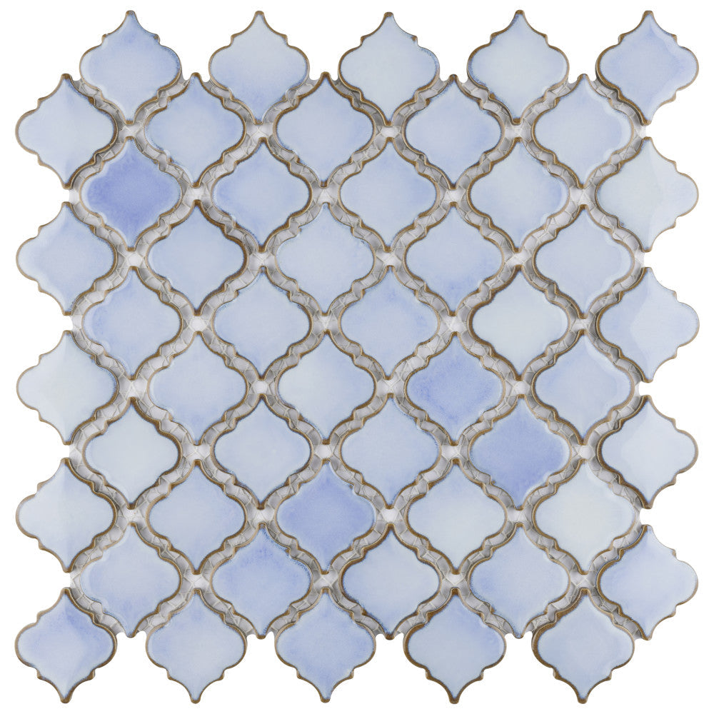 Merola Tile Hudson Tangier Frost Blue 12 in. x 12 in. Porcelain Mosaic Tile (10.96 sq. ft. / Case)