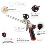 Intertool Storm Foam Dispensing Gun - PTFE Basket & Aluminum Needle with 6mm Brass Tip image 2