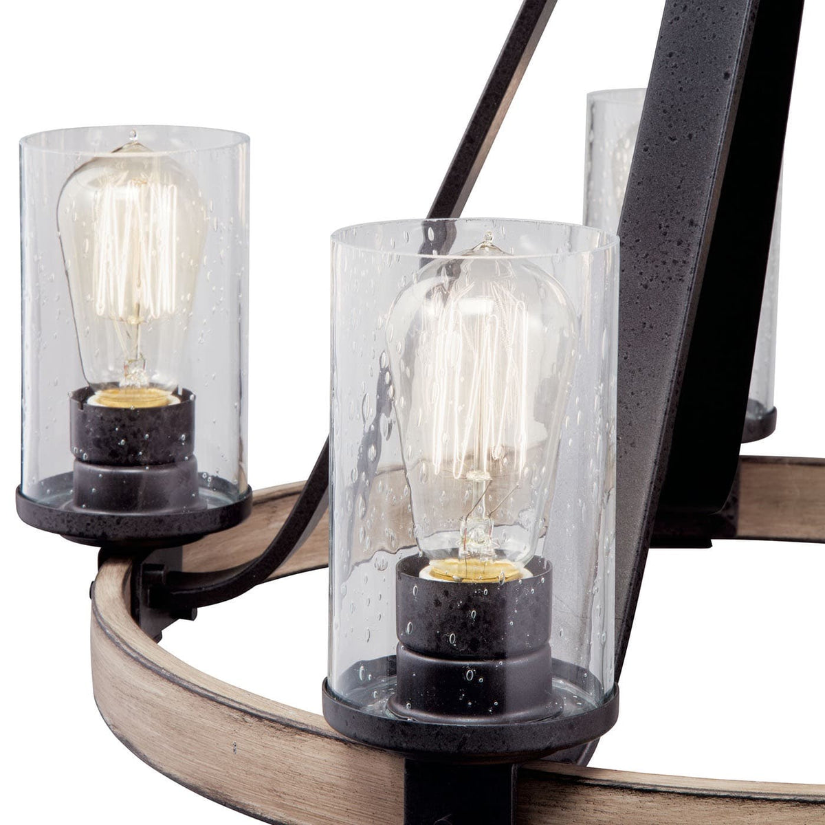 Kichler Barrington 5-Light Anvil Iron and Distressed Antique Grey Rustic Chandelier