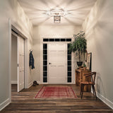 Kichler Stetton 10.31-in Anvil Iron & Distressed Antique Gray 3-Light Semi-Flush Mount Ceiling Light