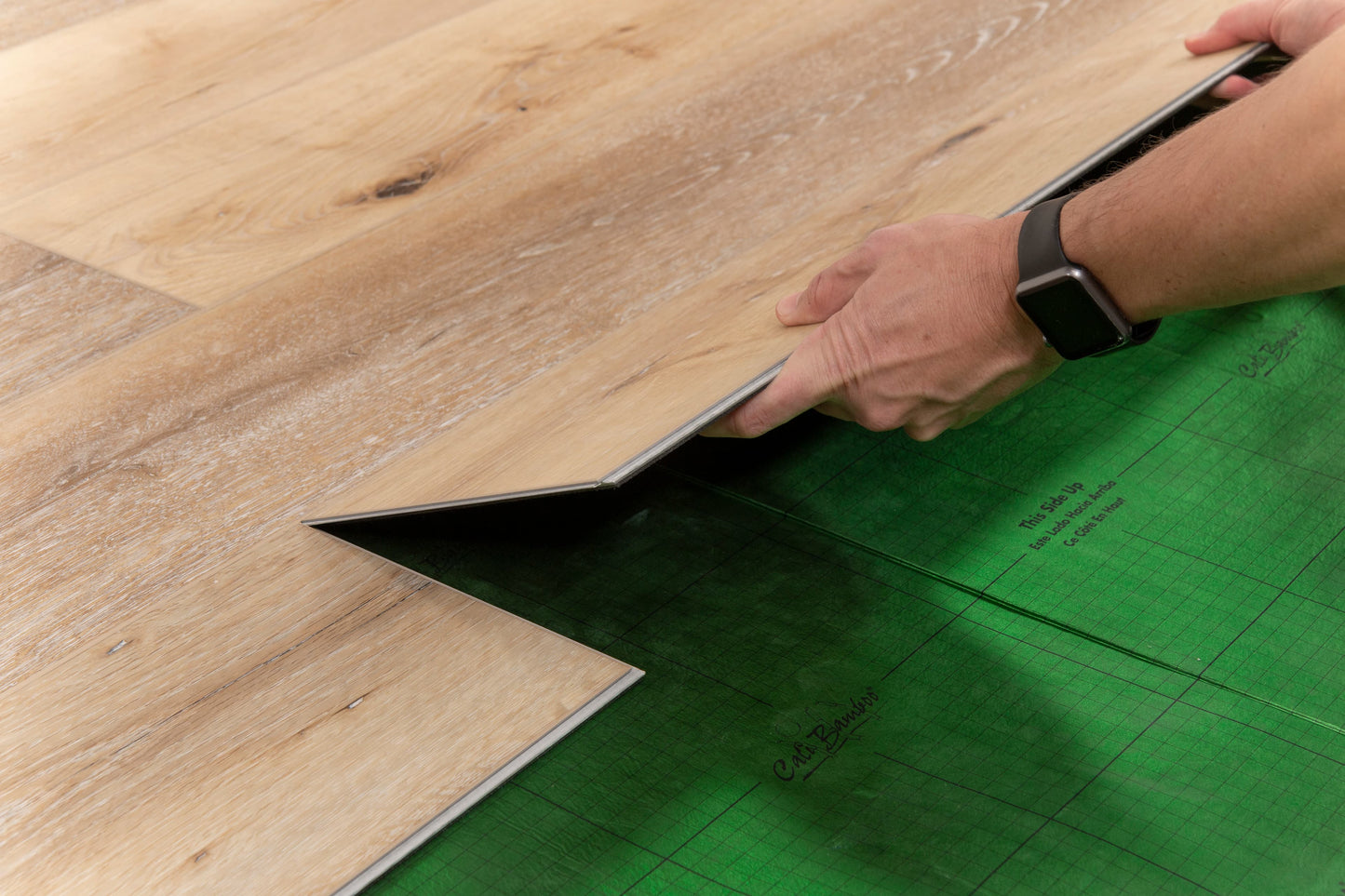 CALI Vinyl Pro with Mute Step Natural Elm 7-in Wide x 6-1/2-mm Thick Waterproof Interlocking Luxury Vinyl Plank Flooring (24.03-sq ft)