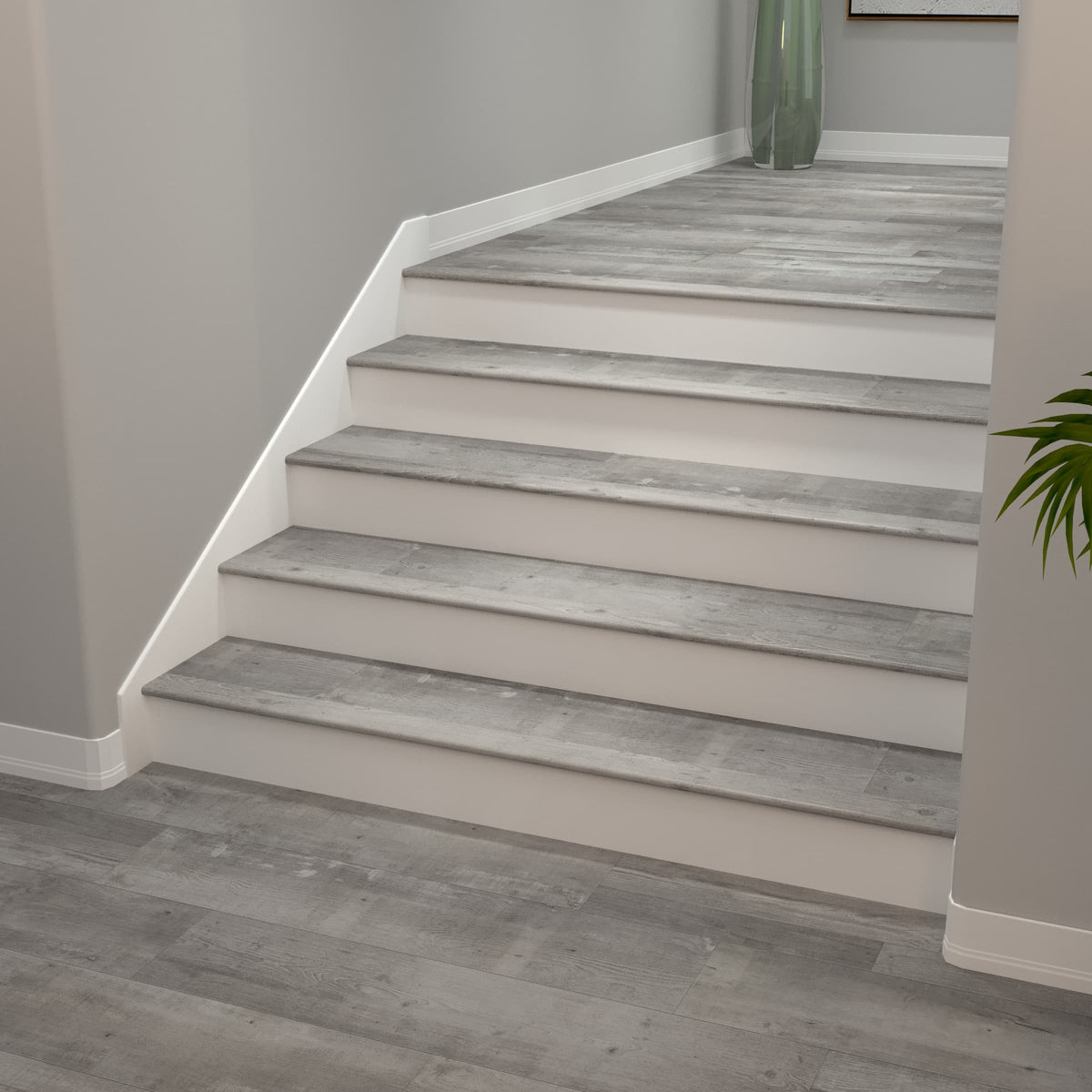 Cali Bamboo Vinyl Pro Stair Nosing, 2.07 in x 72.83 in, Gray Ash – Prefinished