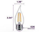 Philips 60-Watt Equivalent B11 Dimmable Edison LED Candle Light Bulb, Glass Bent Tip, Medium Base, Daylight 5000K (12-Pack)