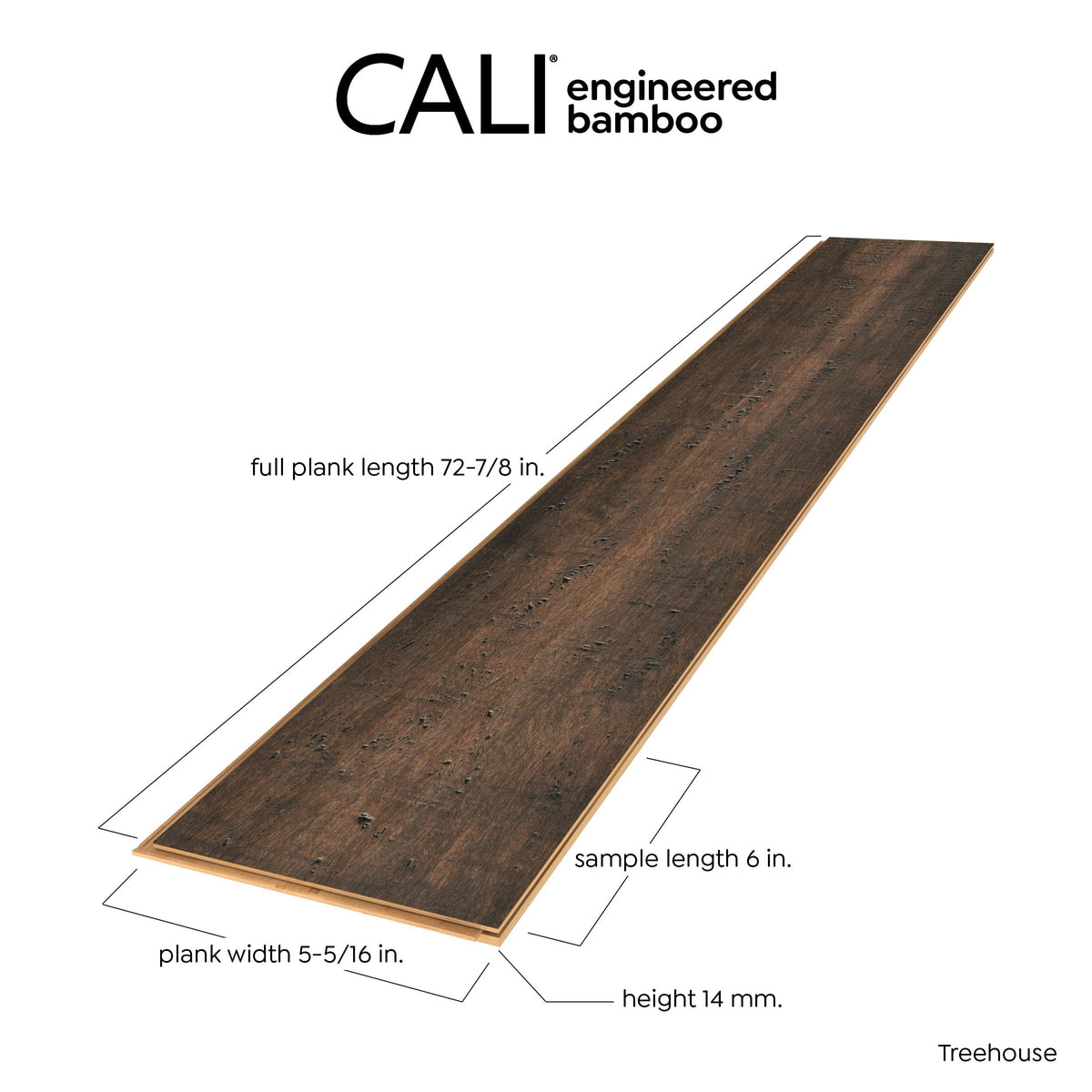 Cali Bamboo Fossilized 5.31-in Treehouse Bamboo Distressed Engineered Hardwood Flooring (21.5-sq ft)