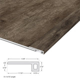 CALI 1.39-in x 72.83-in Offshore Oak Vinyl Floor Threshold