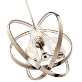 Kichler Angelica Polished Nickel Modern Contemporary Clear Glass Globe Pendant Light, 20" DIA