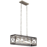 Kichler Stetton 5-Light Linear Pendant, Anvil Iron with Distressed Antique Grey Accents, 29.5 in.