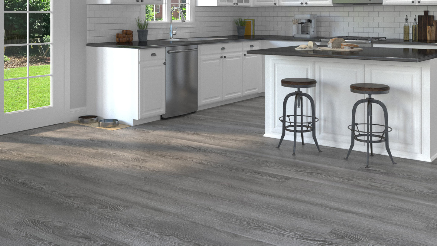 CALI Vinyl Pro with Mute Step Breakwater Oak 7-in Wide x 6-1/2-mm Thick Waterproof Interlocking Luxury Vinyl Plank Flooring (24.03-sq ft)