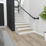 Cali Bamboo Aged Hickory Vinyl Stair Tread with Cap, 49-13/16 in x 12-7/32 in