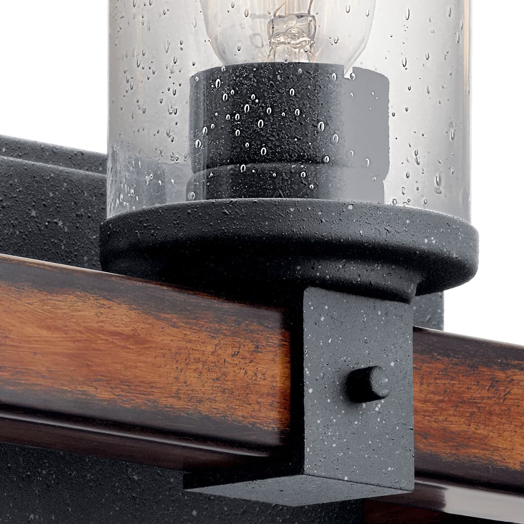 Kichler Barrington 3-Light Distressed Black Vanity Light, 22 in.