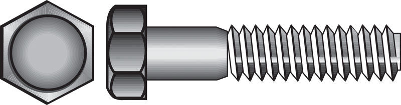 Hillman 1/2 in. Diameter x 7 in. Length Zinc-Plated Steel Hex Bolt, Coarse Thread, 25-Pack