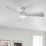 Kichler Sola 54-in Matte White Indoor/Outdoor Ceiling Fan with LED Light (3-Blade)