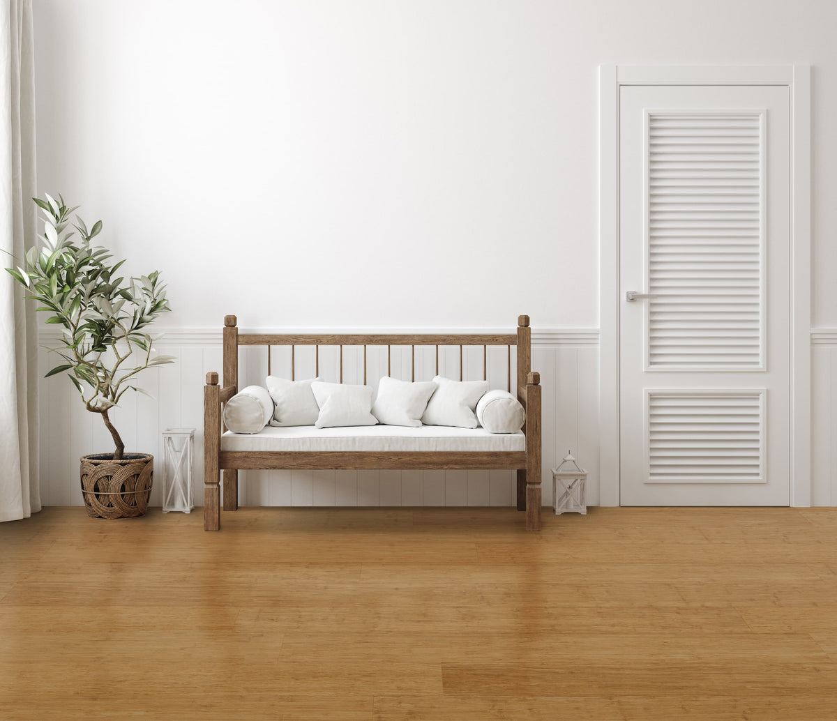 Cali Bamboo Fossilized 5.31-in Mocha Bamboo Smooth/Traditional Engineered Hardwood Flooring (21.5-sq ft)
