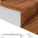 Cali Bamboo Vinyl Pro 11.5-in x 48.31-in Classic Acacia Prefinished Stair Tread