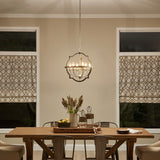 Kichler Elula 6-Light Anvil Iron & Distressed Antique Grey Farmhouse Chandelier, 19.5" DIA x 20.25" H