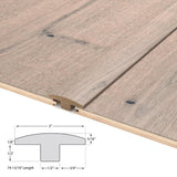 CALI Hardwoods 2.17-in x 75.2-in Russian River Wood Floor T-Moulding