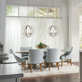 Kichler Angelica Polished Nickel Modern Contemporary Clear Glass Globe Pendant Light, 20" DIA
