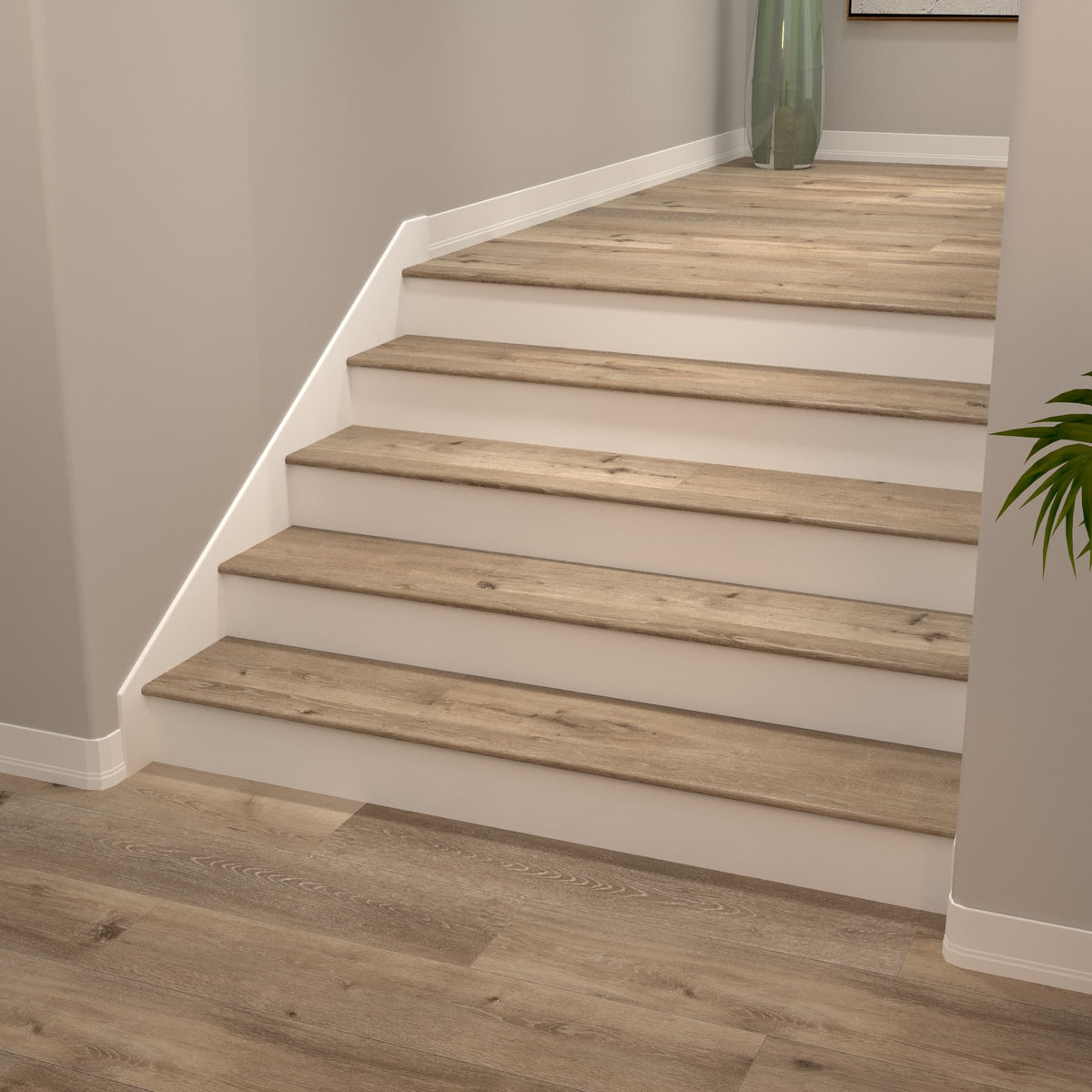 Cali Bamboo Vinyl Pro Classic 2.07-in x 72.83-in Aged Hickory Prefinished Stair Nosing