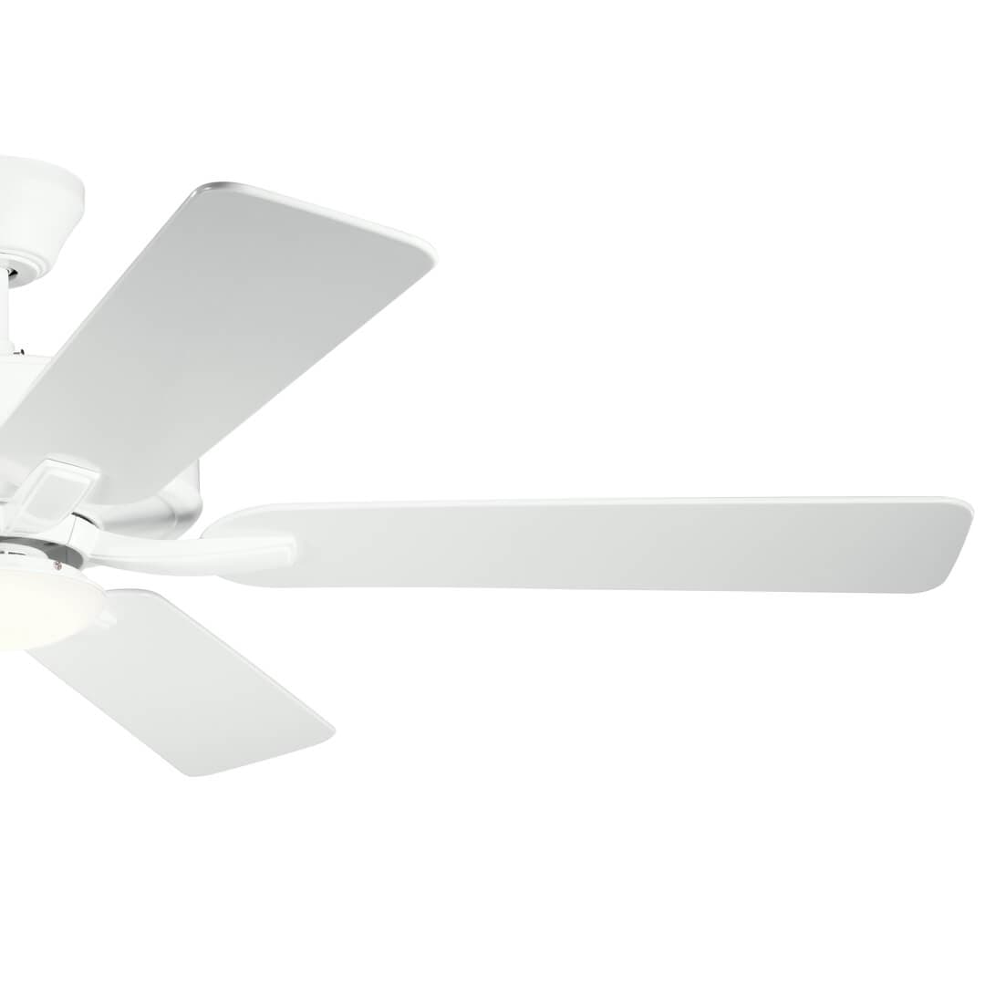 Kichler Basics Pro Designer 52-in Matte White Indoor/Outdoor Ceiling Fan with Light Kit & Remote, 5 Blades