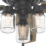 Hunter Lincoln Edison Style LED 52-in Natural Iron LED Indoor Ceiling Fan (5-Blade)