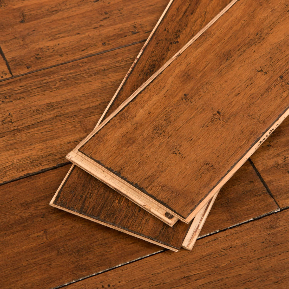Cali Bamboo Eco-Engineered Prefinished Antique Java Bamboo Handscraped Engineered Hardwood Flooring Sample
