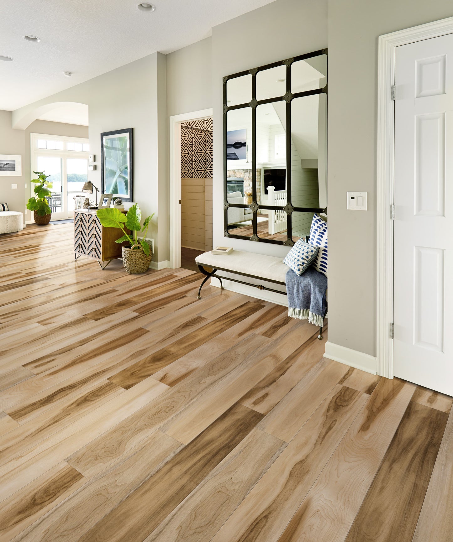 CALI Vinyl Pro with Mute Step Huntington Hickory – 7 in. W x 6.5 mm T Waterproof Interlocking Luxury Vinyl Plank Flooring (24.03 sq. ft./case)