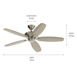 Kichler 339515 52" Indoor/Outdoor Ceiling Fan